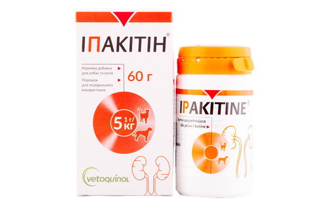 Vetoquinol Іпакітін для собак і кішок при хронічній нирковій недостатності 60г
