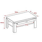 Столик журнальний класичний прямокутний 100см, стіл придиваний з висувним ящиком у вітальню, фото 10