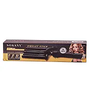 Керамічна плойка п'ять хвиль щипці 45 Вт для завивки волосся Sokany SK-670 Чорний Плойка голлівудські локони, фото 5