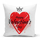 Promo Ціна! Подушка Happy Valentine Day 35х35см - тільки на ZaGrosh.com.ua