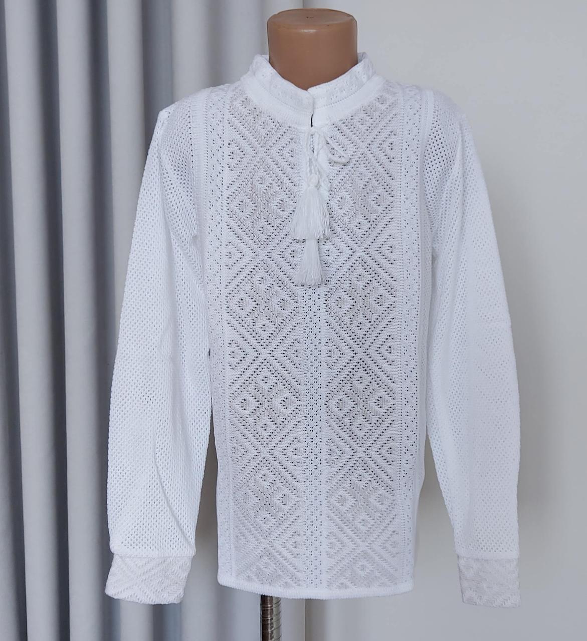 Дитяча в'язана сорочка вишиванка для хлопчиків з 140 по 158 р, фото 1