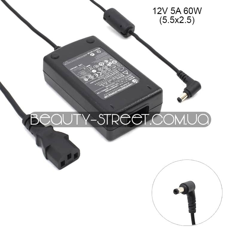 Блок живлення для LCD монітора 12V 5A 60W 5.5x2.5 (Original)