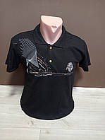 Дитяча підліткова футболка для хлопчика Туреччина Поло на 12-18 років бавовна чорна