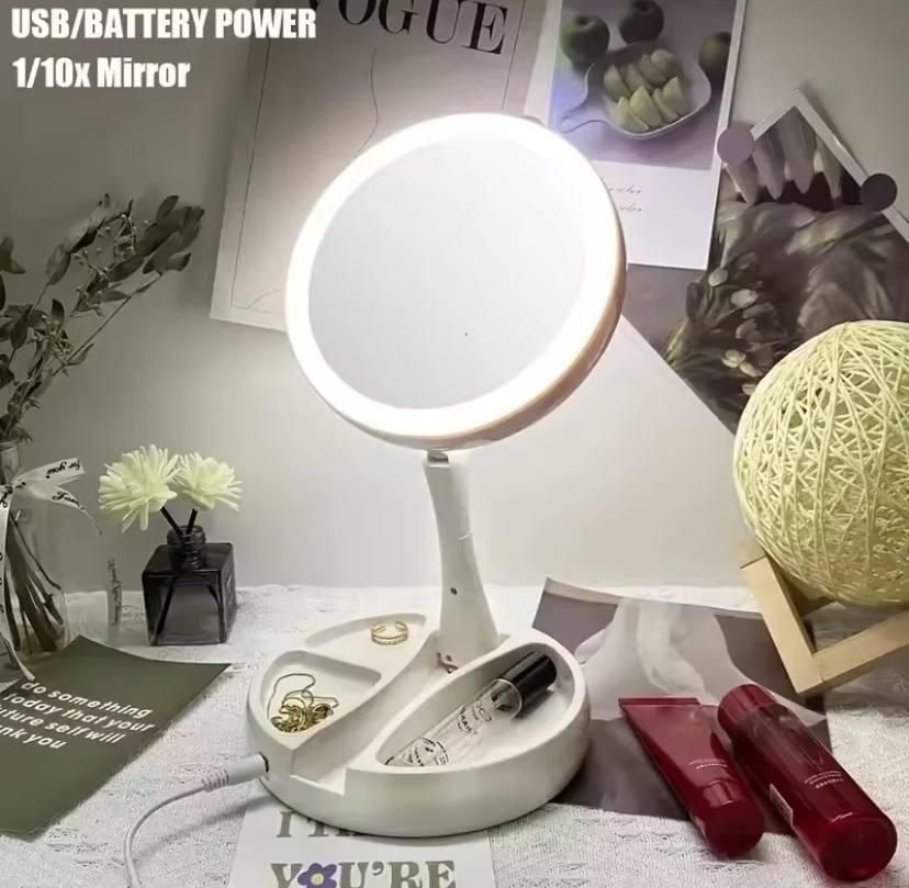 Дзеркало Mai Appearance G3 з LED-підсвіткоюb тримачем телефона, Дзеркало для макіяжу настільне з підсвіткою