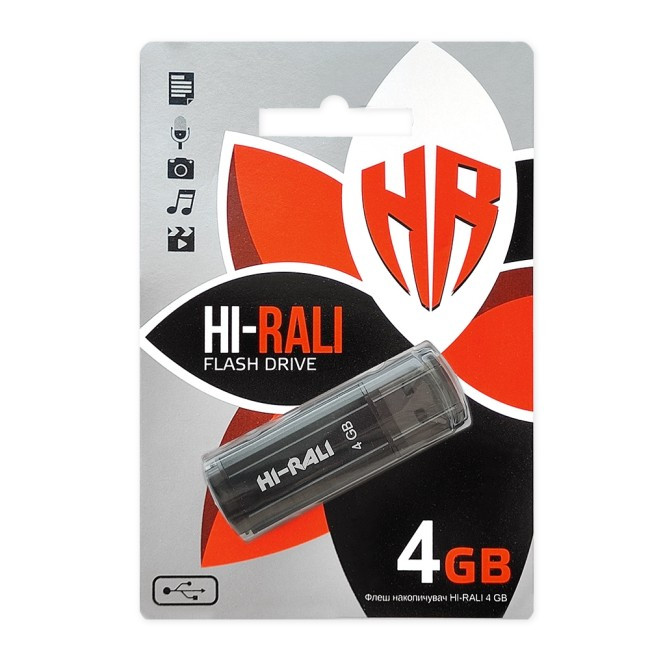 Флеш-накопичувач 4GB Hi-Rali Stark series Black