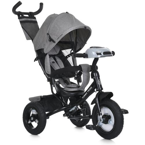 Велосипед дитячий з батьківською ручкою Світло-сірий TURBOTRIKE MT 1006-8