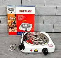 Электрическая однокомфорочная спиральная плита Hot Plate 1000W настольная электроплита 1 комфорка qwr