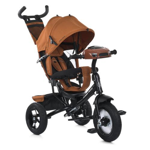 Велосипед дитячий з батьківською ручкою Коричневий TURBOTRIKE MT 1006-11