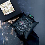 Тактичний багатофункціональний годинник Patriot 005BKSU ЗСУ Чорні Паракордовий ремінець Black + Коробка., фото 2