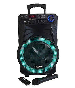 Портативна колонка ZPX ZX-7771 бездротова колонка Bluetooth з акамулятором Чорний 120 Вт, фото 1