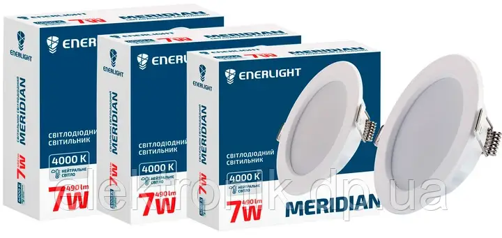Світильник стельовий ENERLIGHT MERIDIAN 7ВТ 4000К
