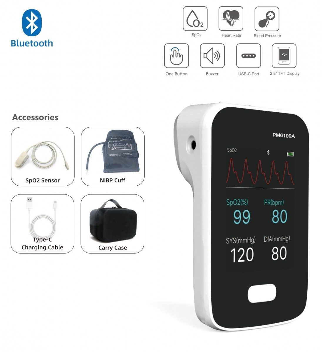 Монітор життєво важливих показників РМ6100А, фото 1