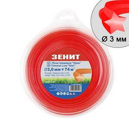 Жилка косильна Зеніт "Зірка" 3,0 мм x 74 м (3В-30-74-ОР) (40130074) - оригінал