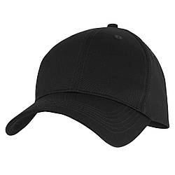 Бейсболка чоловіча BLACK LOW PROFILE CAP колір чорний 100% бавовна твіл ROTCHO USA