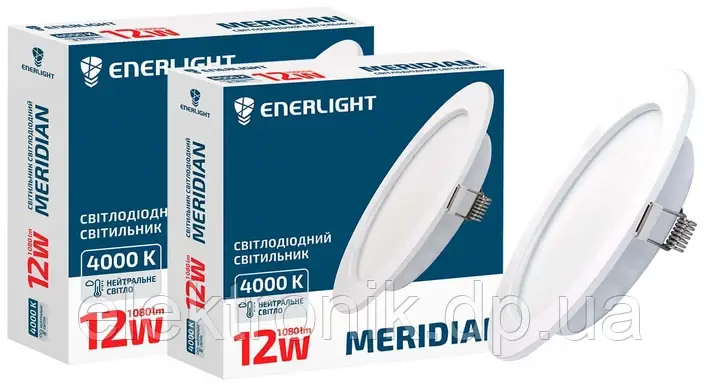 Світильник стельовий ENERLIGHT MERIDIAN 12ВТ 4000К