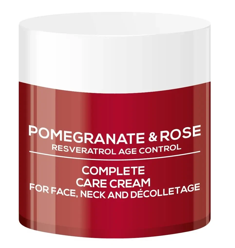 Комплексний крем для догляду за обличчям, шиєю та декольте Via Natural Pomegranate and Rose від BioFresh 200 мл