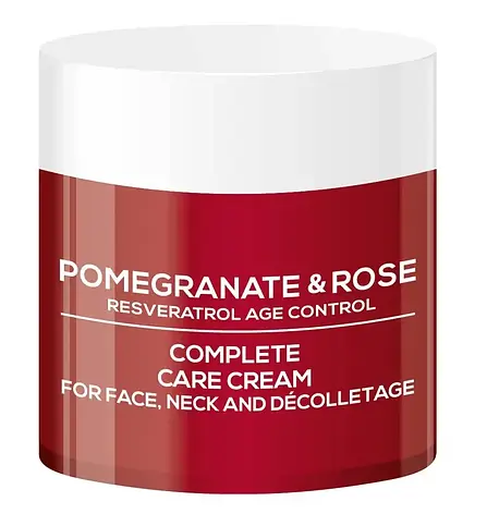 Комплексний крем для догляду за обличчям, шиєю та декольте Via Natural Pomegranate and Rose від BioFresh 200 мл, фото 1