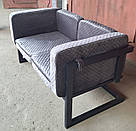 Диван ЛОФТ Престон + м'які, водонепроникні, комфортні, зі знімними чохлами подушки для офісу, дому, дачі, фото 9