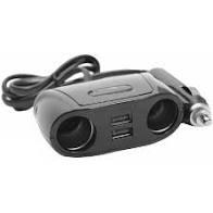 Подовжувач прикурювача PULSO 2 виходи +2USB 2100mA 12/24V SC-2069, фото 1
