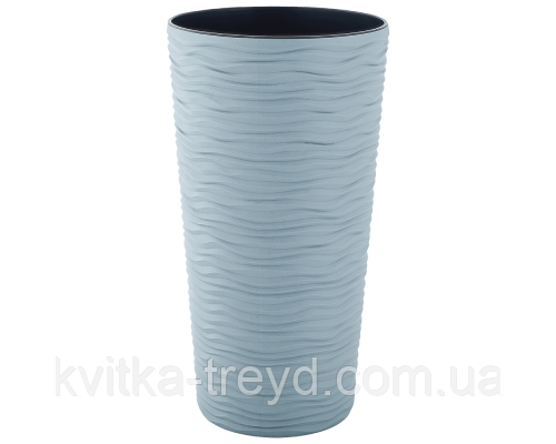 Вазон "Ф'южн" d22*41,5см. (сиз.блак._) 5л