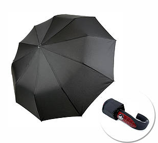 Чоловіча парасоля-напівавтомат з системою антивітер Bellissimo №453, 10 карбованих спиць