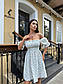 Муслінова сукня з відкритими плечима та резинкою на грудях в принт (р. 42-46) 63PL5802, фото 4