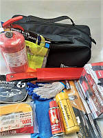 Популярний! Набір автомобіліста PROFI (компр/ключ/трос/аптеч/жилет/ав.зн/вогн. 2кг/перч./сумка/ганчірка/ганчір&apos;я/мастило) -