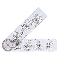 Гоніометр лінійка для вимірювання рухливості суглобів 380 мм 360°