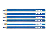 Олівець GIMA DERMATOGRAPH на восковій основі для нанесення розмітки та ескізу No 6, синій, Італія