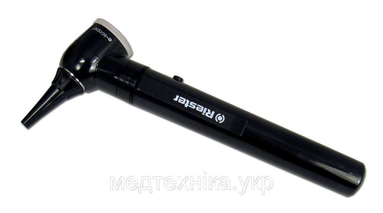 Отоскоп Riester e-scope, пряме освітлення, вакуум 2,5 B , чорний, у сумці, Німеччина
