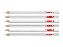 Олівець GIMA DERMATOGRAPH на восковій основі для нанесення розмітки та ескізу No 6, білий, Італія
