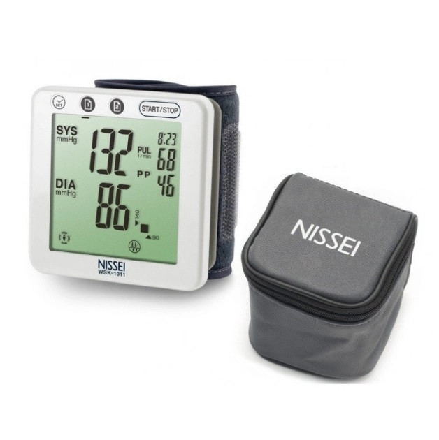 Тонометр автоматичний на зап'ясті Nissei WSK-1011 індикатор аритмії, великий дисплей , Японія