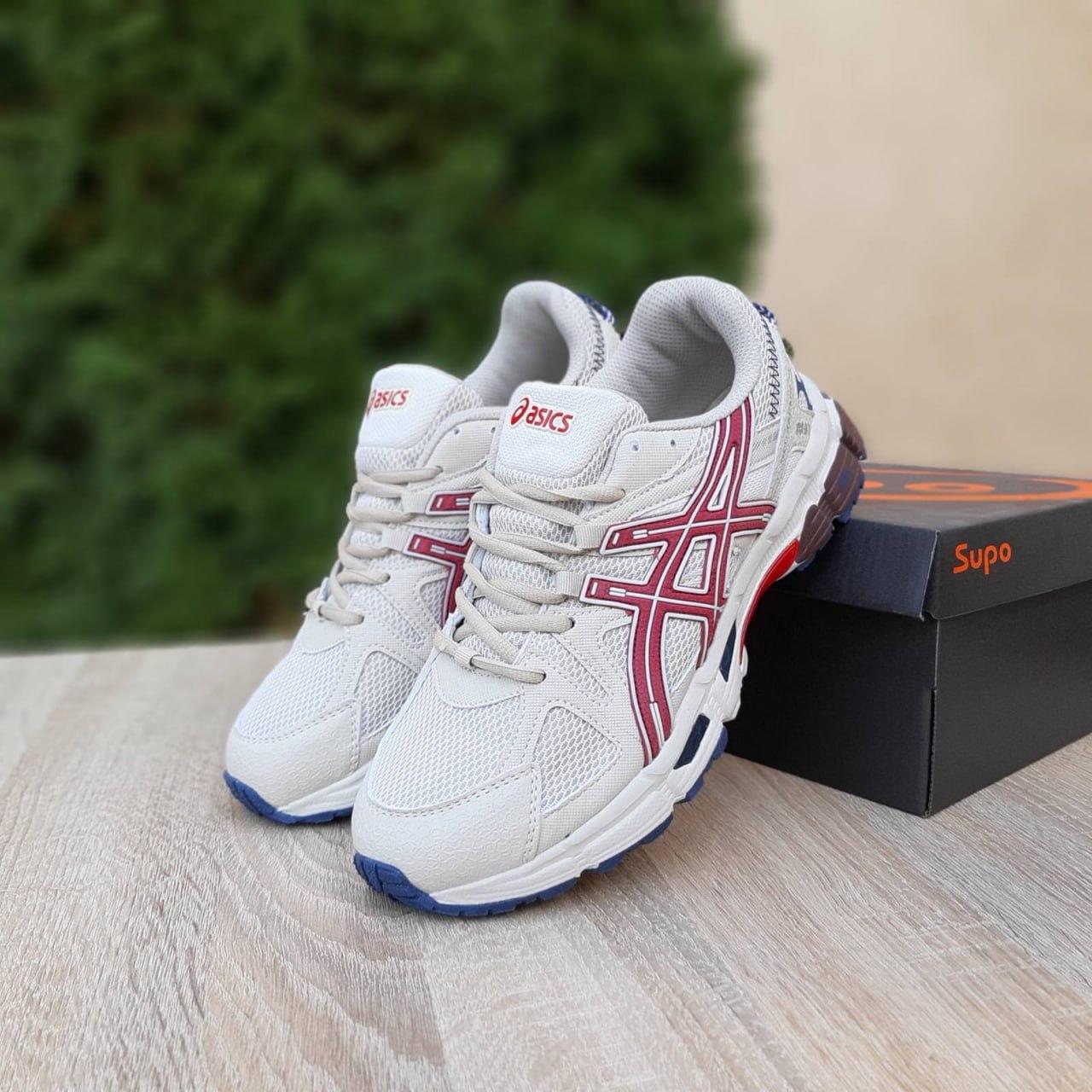 Жіночі кросівки Asics Gel-Kahana 8 Beige Red (Бежеві) Взуття Асікс Гель Кахана 8 повсякденні шкіра текстиль демісезон, фото 1