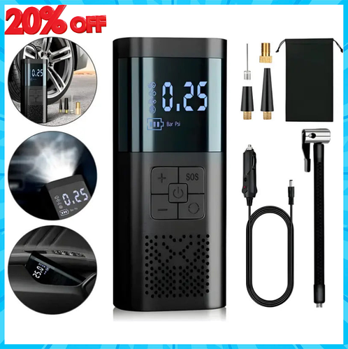 Компрессор аккумуляторный для подкачки шин 12V 6000 мАг Беспроводной ...