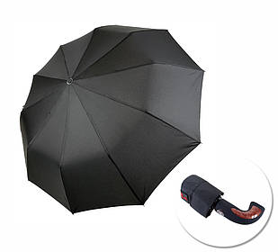 Чоловіча парасоля-напівавтомат Bellissimo №454, 10 карбованих спиць, система антивітер