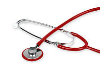 Стетоскоп GIMA для прослуховування тонів серця і легенів, Червоний, Італія