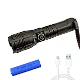Ліхтар ручний акумуляторний Rablex RB243 XH P50 LED 1x18650 microUSB Black (7_00884), фото 2