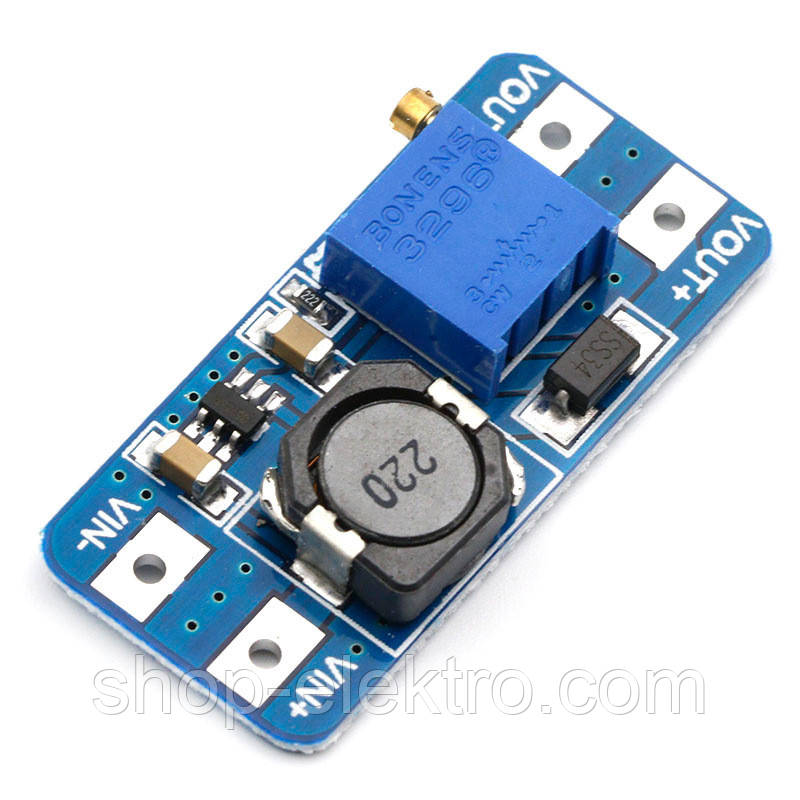 Перетворювач підвищуючий 2-24В 2А з micro-USB роз`ємом, фото 1