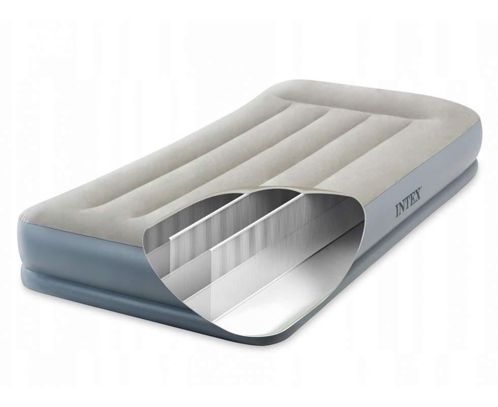 Надувний матрац ліжко 191x99х30 см Intex 64116 з підголівником, електронасосом, навантаження 126 кг, одномісна, фото 1