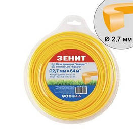 Жилка косильна Зеніт плетена "Квадрат" 2,7 мм х 64 м (40427064) - оригінал