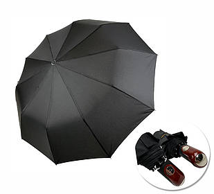 Чоловіча парасоля-напівавтомат Bellissimo №458, 10 карбованих спиць, система антивітер