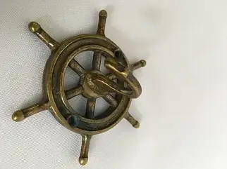 Гачок "Штурвал" із зістареної латуні 5*5 см Stilars Италия 130088 (Італія)