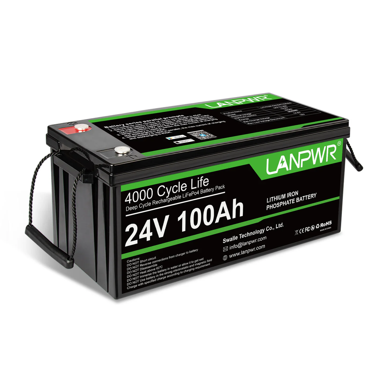 Акумулятор LeFePO4 LANPWR LFP24-100BT (24V 100Ah Bluetooth 5.0)