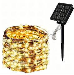Вулична гірлянда на сонячній батареї 8 mode 30 м 300 LED теплий білий