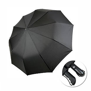 Чоловіча парасоля-напівавтомат Bellissimo №525, 10 карбованих спиць, система антивітер