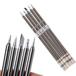 Набір жал 5шт T12 для паяльних станцій паяльників Hakko - оригінал