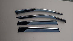 Дефлектори вікон Volvo XC60  2009-2017   з хром молдингом