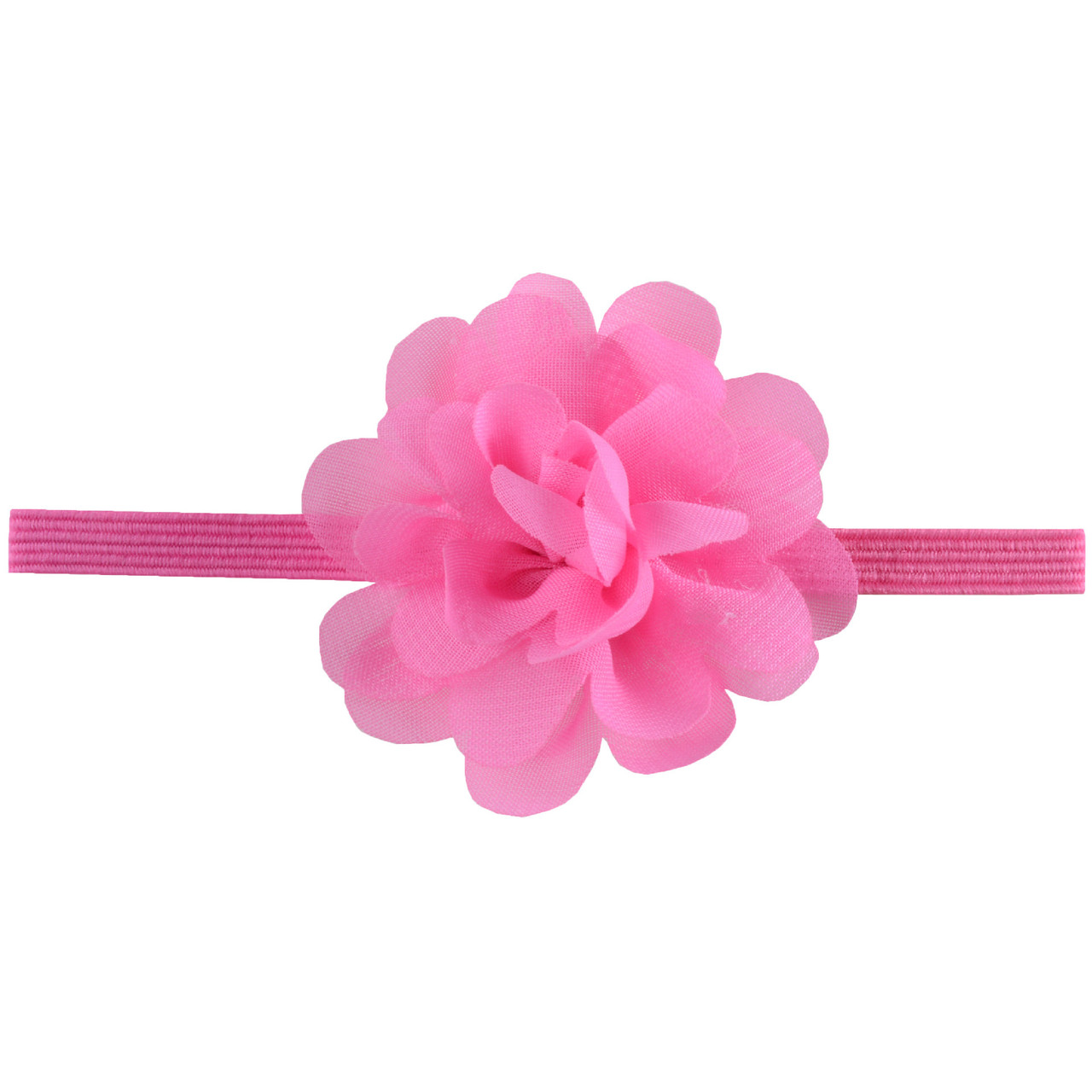 Дитяча пов'язка із шифоновим бантом one size рожевий, фото 1