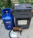 Газовий інфрачервоний нагрівач SUPER GAZ Turbo з вентилятором із балоном 27 л і редуктором (комплект), фото 6
