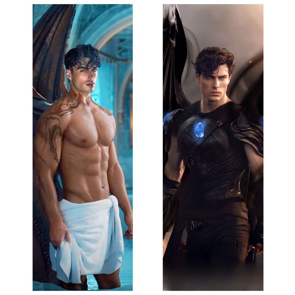 Дакімакура 150х50 см Азриєль Шедоусінгер Azriel Shadowsinger Acotar Artworks Подушка з наволочкою двухстороння, дакімакура, фото 1